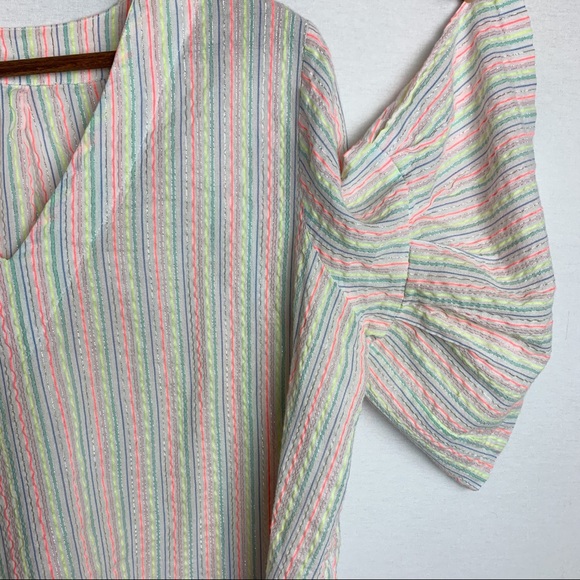 A New Day V-Neck Bell Sleeves Vibrant Color Tunic - Picture 5 of 8